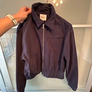 Reformation Navy Bomber Jacket